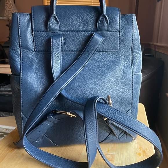 Tory Burch Bags Tory Burch Britten Leather Backpack In Hudson Bay